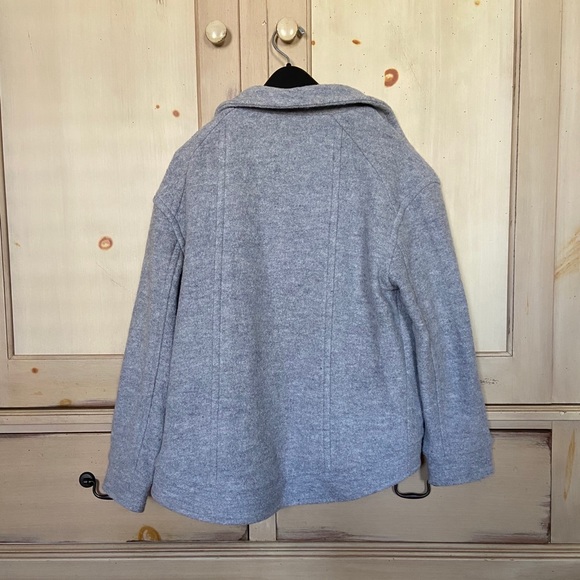 Wool Banana Republic Cocoon Gray Zip Moto Jacket - Picture 4 of 7